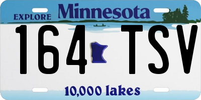 MN license plate 164TSV