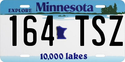 MN license plate 164TSZ