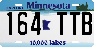 MN license plate 164TTB
