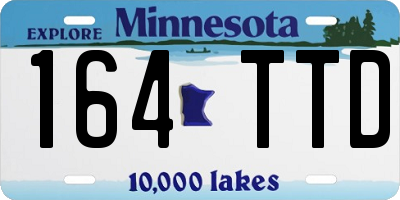 MN license plate 164TTD