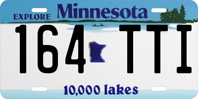 MN license plate 164TTI