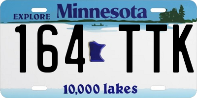 MN license plate 164TTK