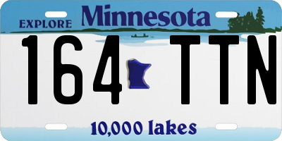 MN license plate 164TTN