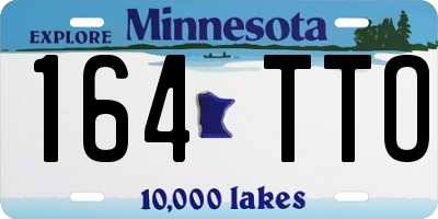 MN license plate 164TTO