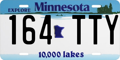 MN license plate 164TTY