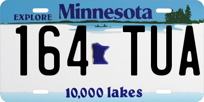 MN license plate 164TUA