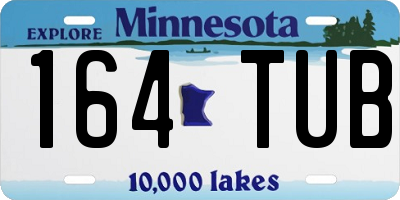 MN license plate 164TUB