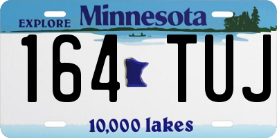 MN license plate 164TUJ