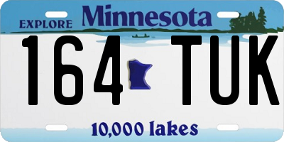 MN license plate 164TUK