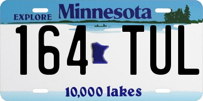 MN license plate 164TUL