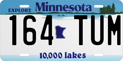 MN license plate 164TUM