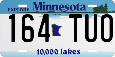 MN license plate 164TUO
