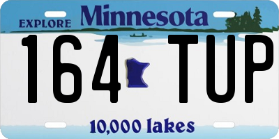 MN license plate 164TUP