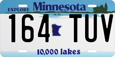 MN license plate 164TUV