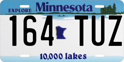 MN license plate 164TUZ