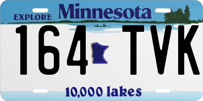 MN license plate 164TVK
