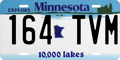 MN license plate 164TVM