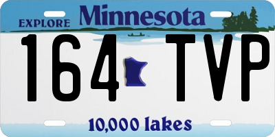MN license plate 164TVP