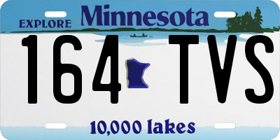 MN license plate 164TVS