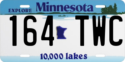 MN license plate 164TWC