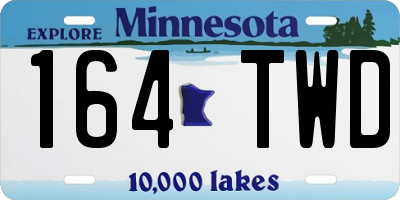 MN license plate 164TWD