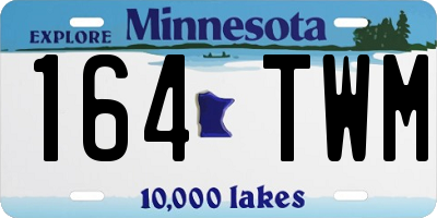 MN license plate 164TWM