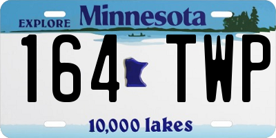 MN license plate 164TWP