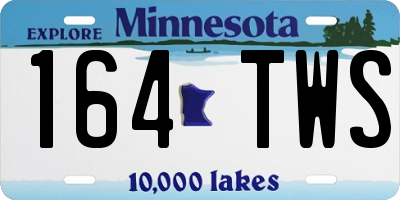 MN license plate 164TWS