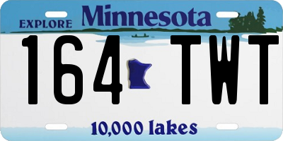MN license plate 164TWT