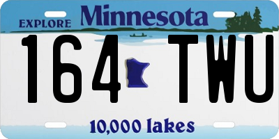 MN license plate 164TWU