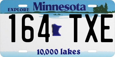 MN license plate 164TXE