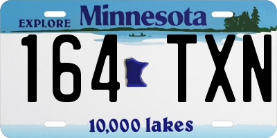 MN license plate 164TXN
