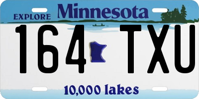 MN license plate 164TXU