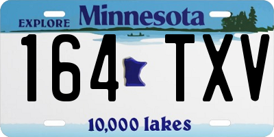 MN license plate 164TXV