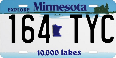 MN license plate 164TYC