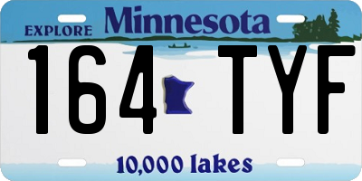 MN license plate 164TYF