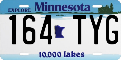 MN license plate 164TYG