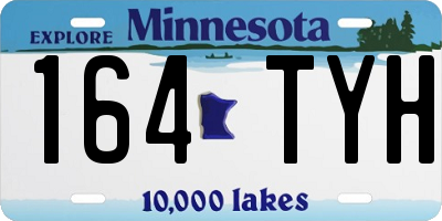 MN license plate 164TYH