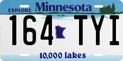 MN license plate 164TYI