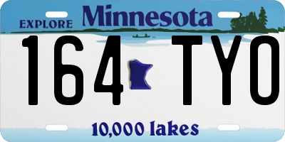 MN license plate 164TYO