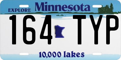 MN license plate 164TYP