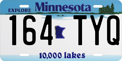 MN license plate 164TYQ