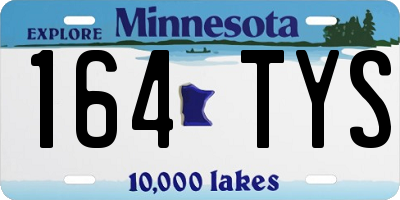 MN license plate 164TYS