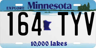 MN license plate 164TYV