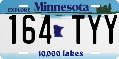 MN license plate 164TYY