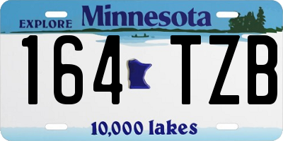 MN license plate 164TZB
