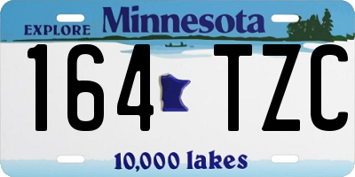 MN license plate 164TZC