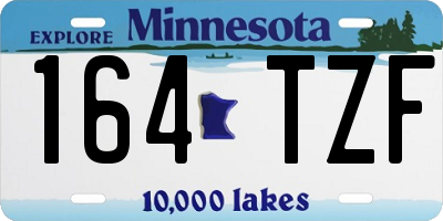 MN license plate 164TZF