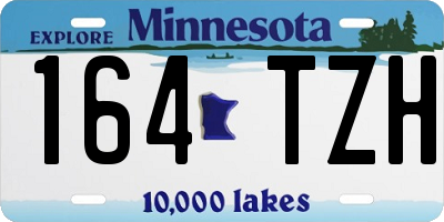 MN license plate 164TZH