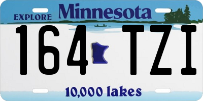 MN license plate 164TZI